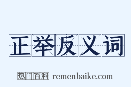 正举反义词是什么意思的图片